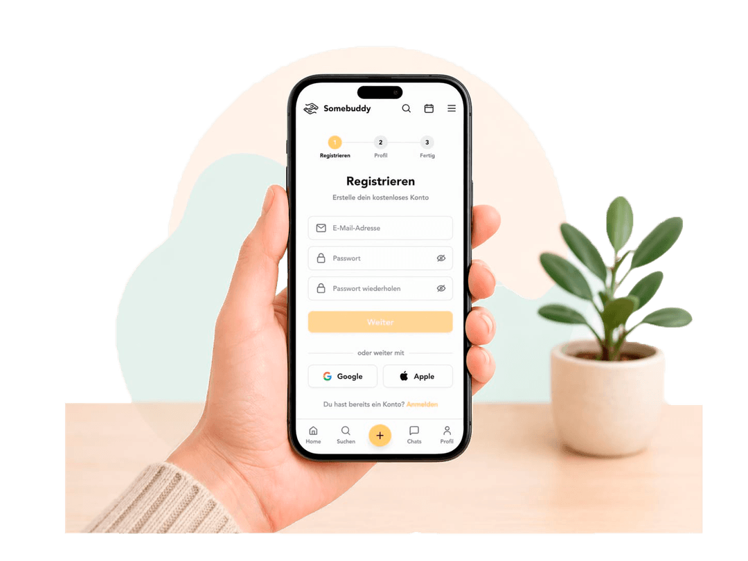Registrierung bei Somebuddy